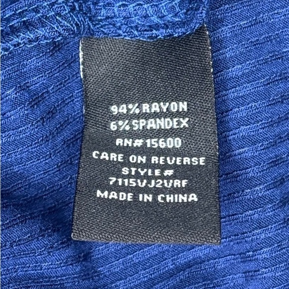 Violet & Roses Navy Blue Ribbed Bodysuit | Size 2X | NWT - Picture 8 of 8